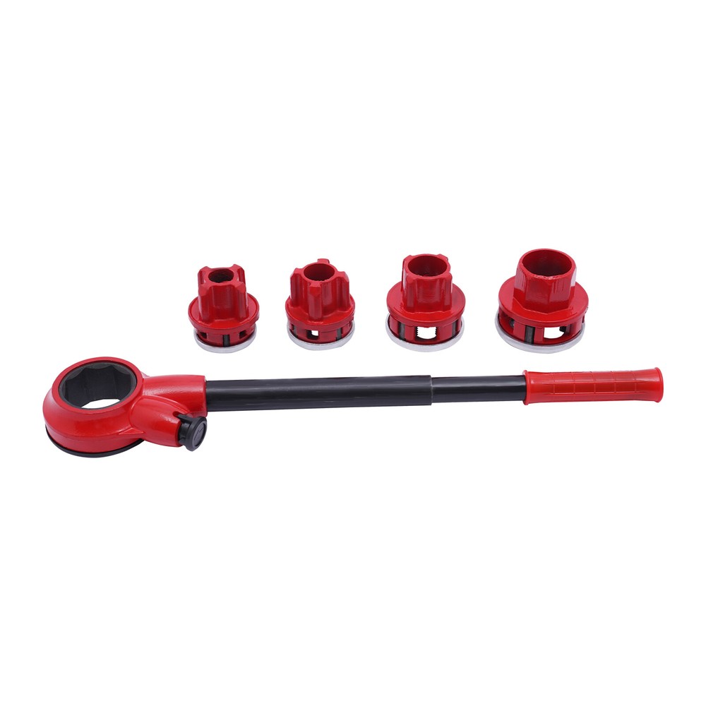 Manual Ratchet Pipe Threading Threader Die Head Handle Set 1/2'' to 1-1/4'' BSPT