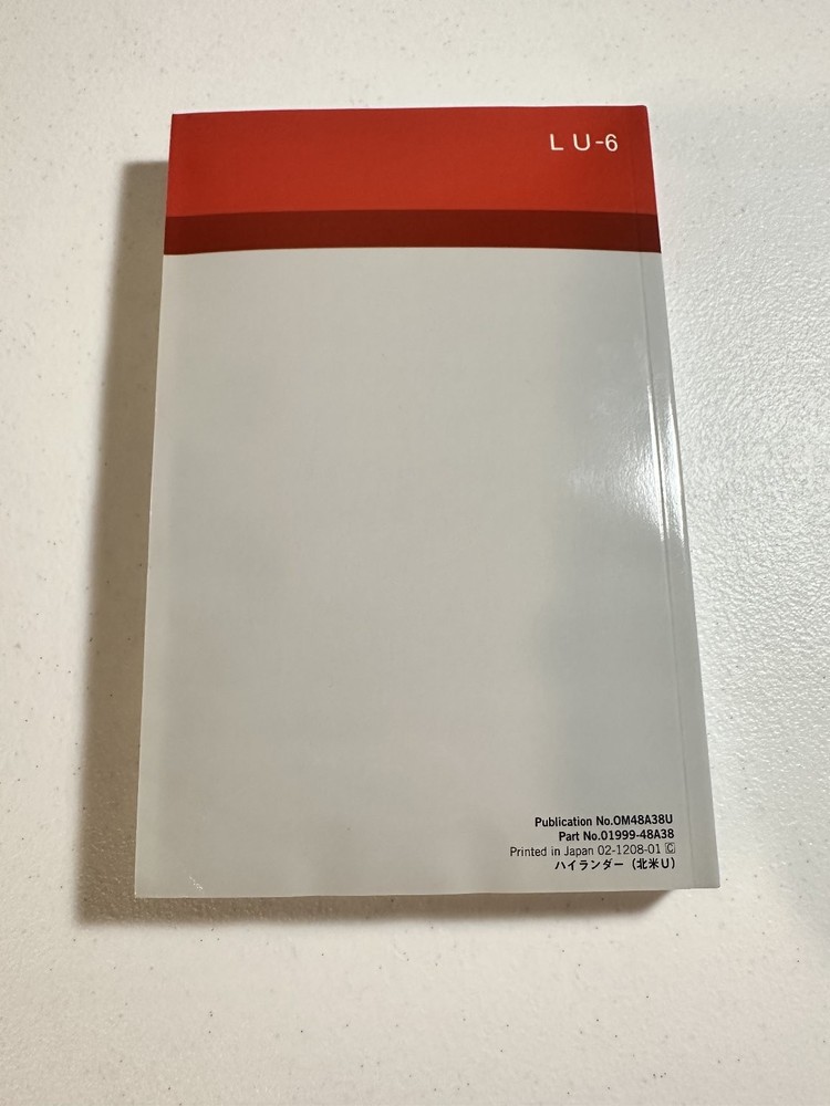 2013 Toyota Highlander Owner's Manual Set