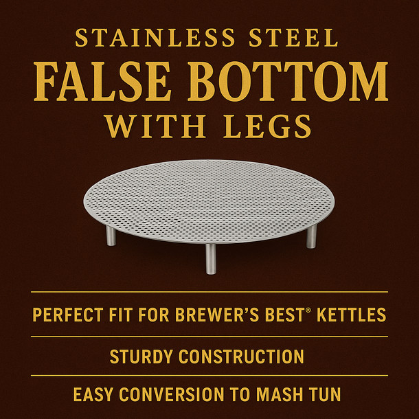 Brewers Best Stainless Steel False Bottom with Legs for 8 Gallon Kettle