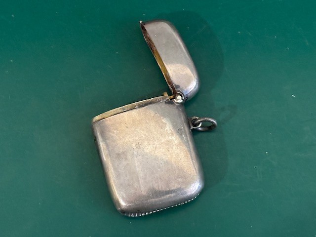 Antique Joseph Gloster Silver Vesta Matchsafe w Hallmarks