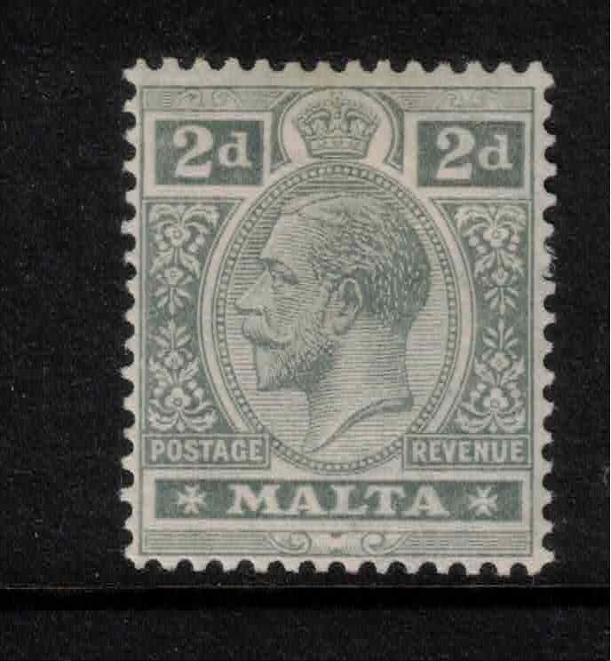 Malta 1914-21 KGV SG75 2d grey MM Mounted Mint