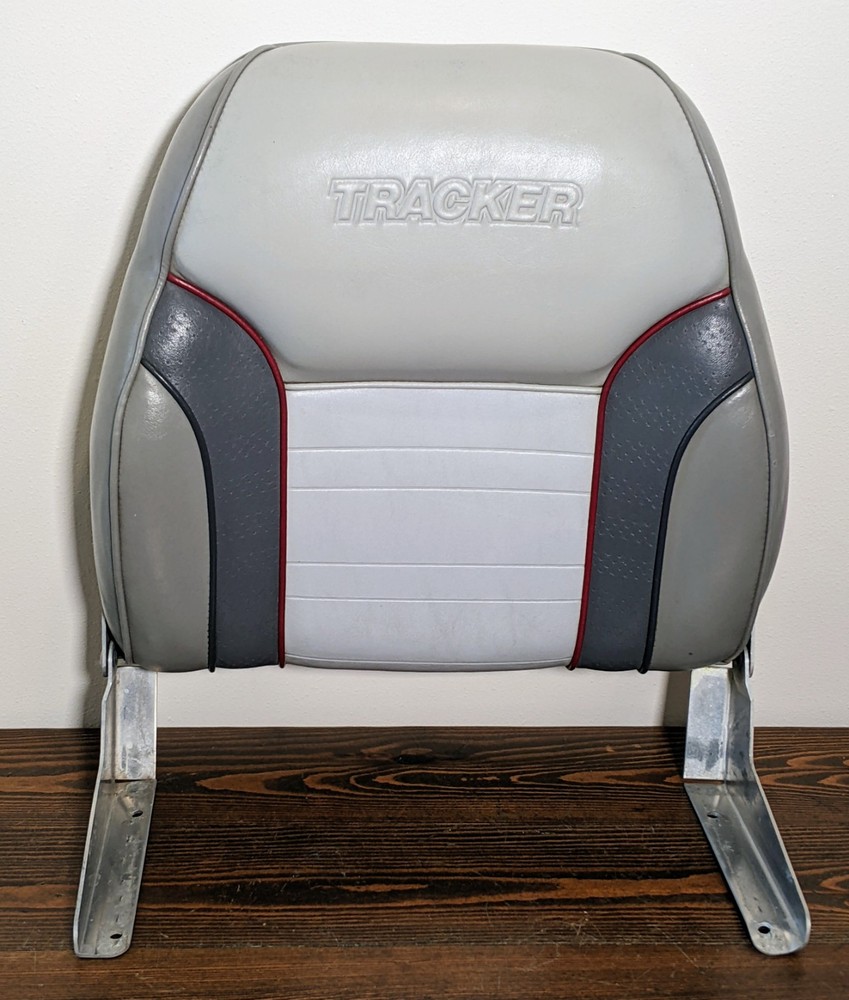 Genuine Tracker Boat Seat Back Gray/Brown Leather