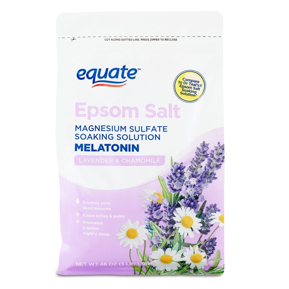 Equate Melatonin Lavender Bath Salts 3 lbs