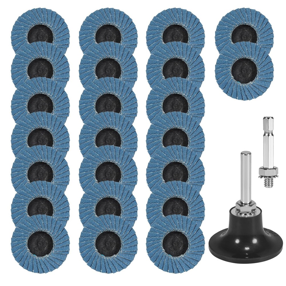23PCS Die Grinder Flap Disc, Roll Lock Discs 2 Inch with 1/4 Holder...