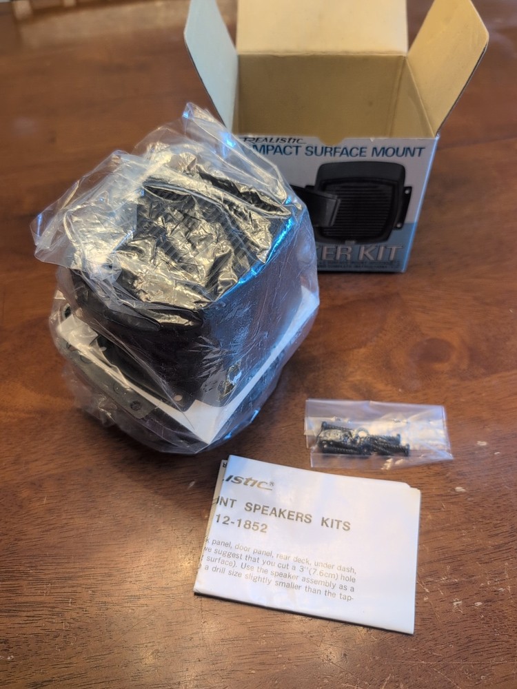 Realistic Compact Surface Auto Mount Speakers With Box Instructions Pair