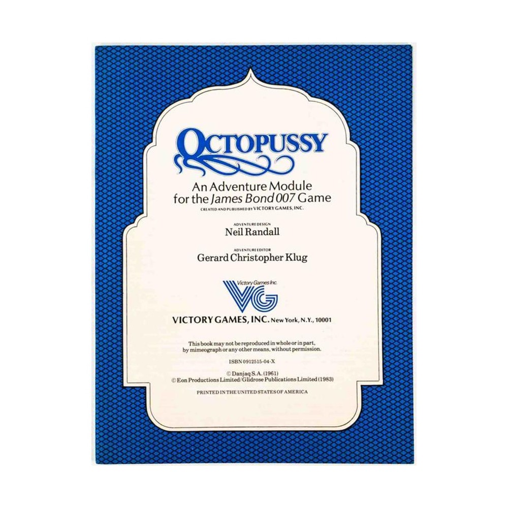 Victory James Bond Octopussy - Module Only! VG+