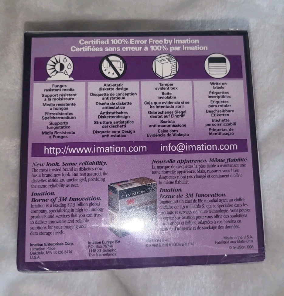 imation 2hd ibm diskettes(BRAND NEW SEALED)..