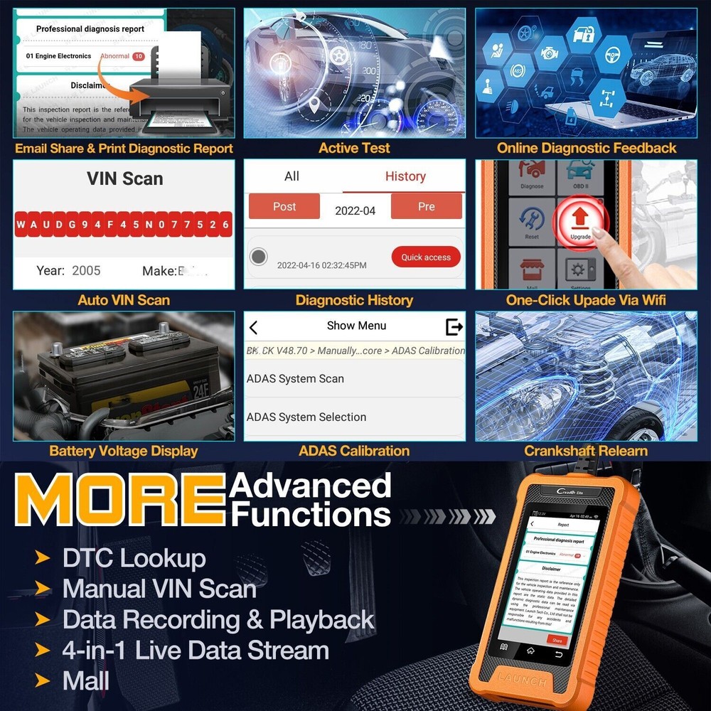 LAUNCH X431 Elite for GM Bidirectional Diagnostic Tool OBD2 Scanner Code Reader