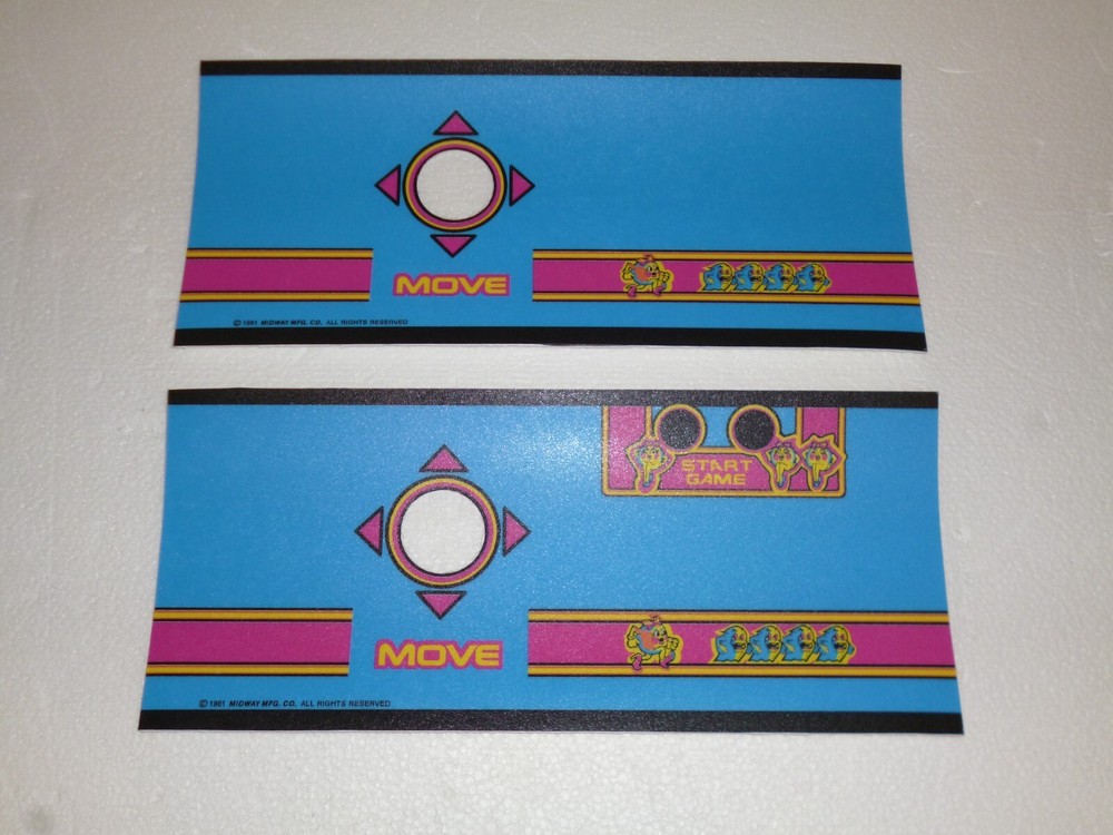 Multicade 11 Inch Ms Pac Man Cocktail Table Control Panel Overlay