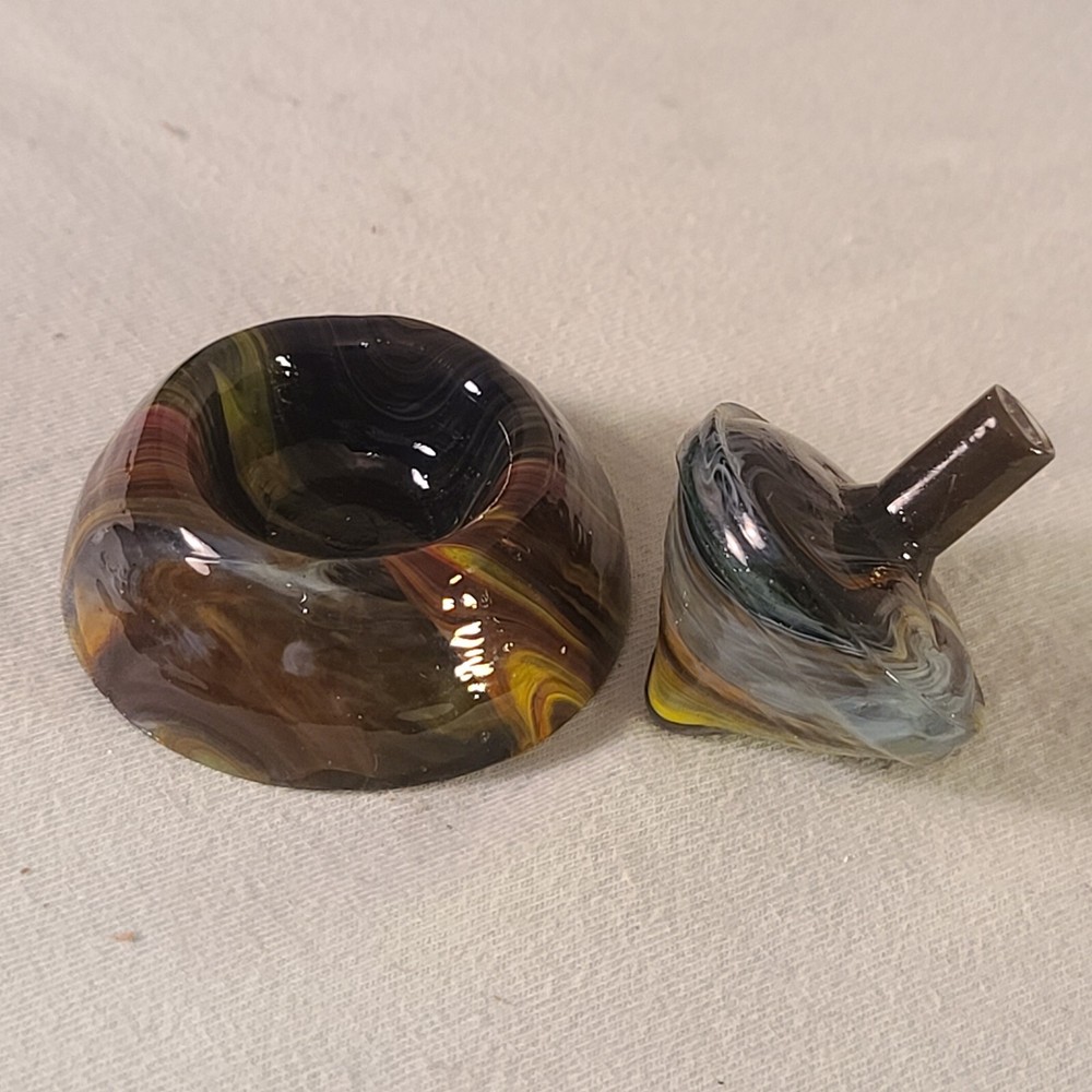 ANDY DAVIS, Glass Art Spinning Top & Base, Encore Run (?), #263D