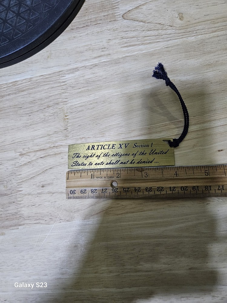 Article XV Section 1 Constitution Metal Bookmark