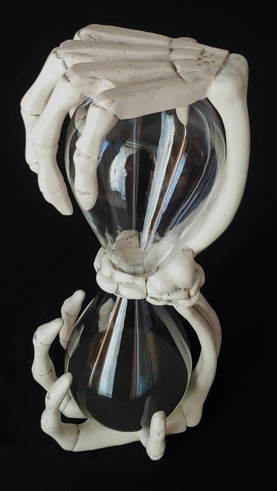 Skeleton Hands Hour Glass Halloween Bones