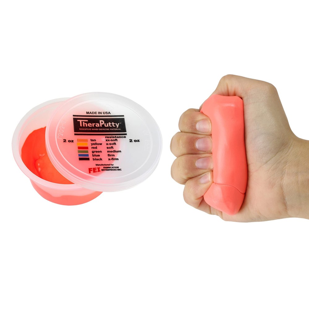 CanDo TheraPutty 2 oz Red Soft Resistive Hand Exercise Material for Therapy