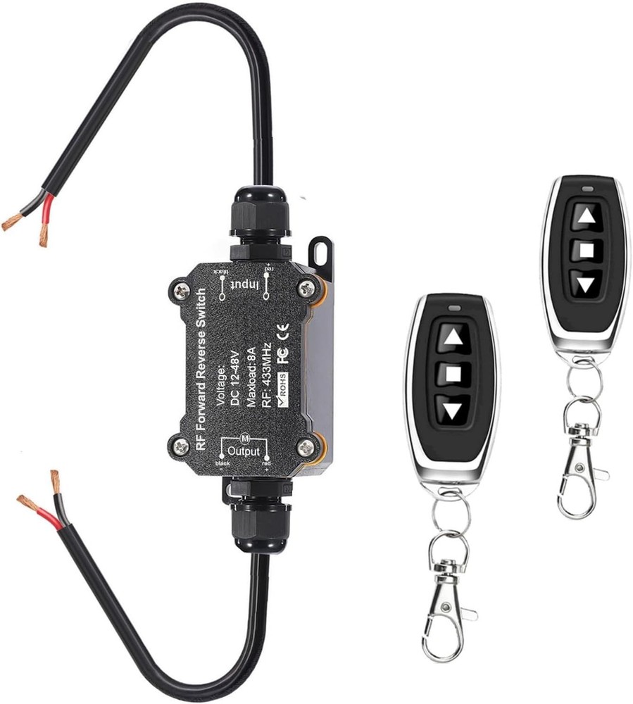 Compact Waterproof Wireless Switch for DC Motor - Forward Reverse Control