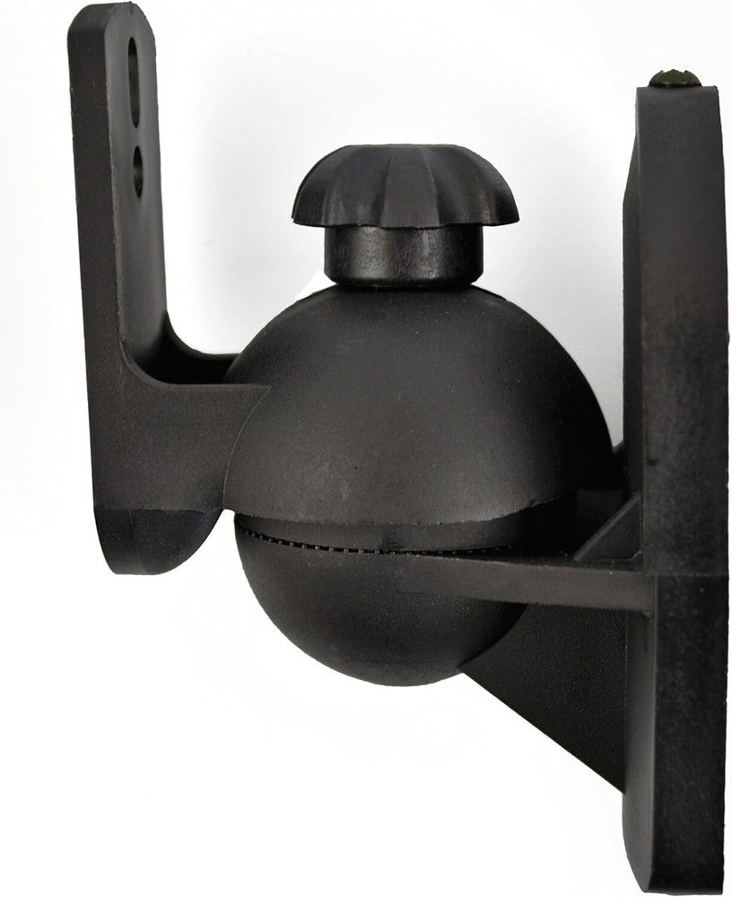 Universal Speaker Wall Mount, Black (up to 7.7 lbs) 2 pack