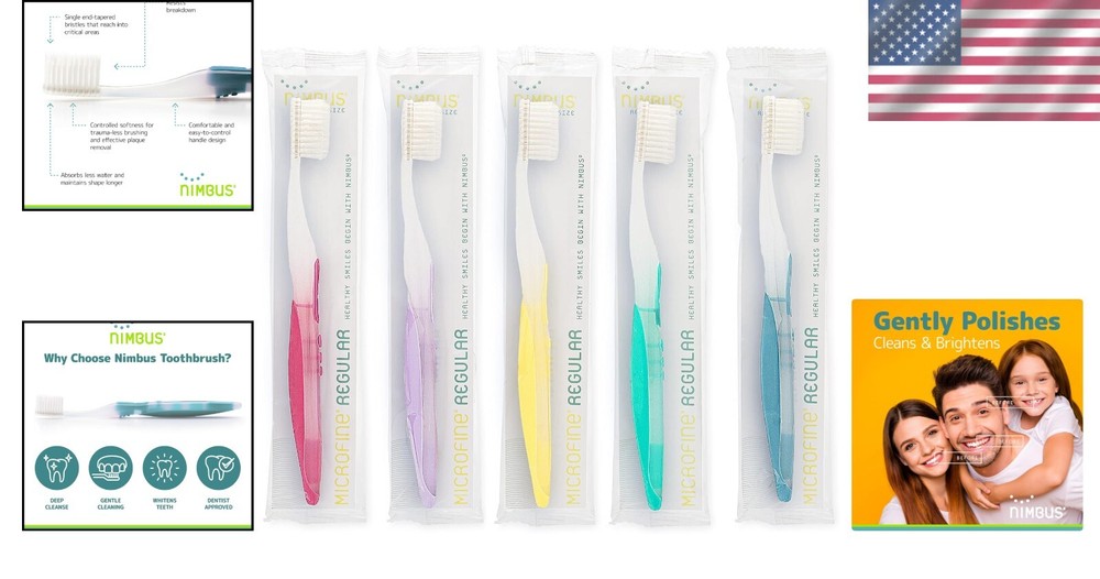 Professional Design Extra Soft Toothbrushes - Ideal for Sensitive Gums 10 Pack