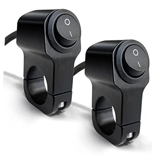 Motorcycle Handlebar Switch Waterproof ATV Handlebar Style A-Black 2 Piece 2