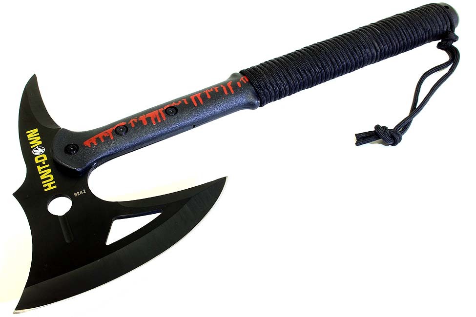 16"" Hunt-Down Tactical Axe with Black Blade