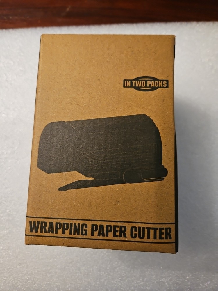 Wrapping Paper Cutter - 2 Pack - With 3 Replacement Blades.