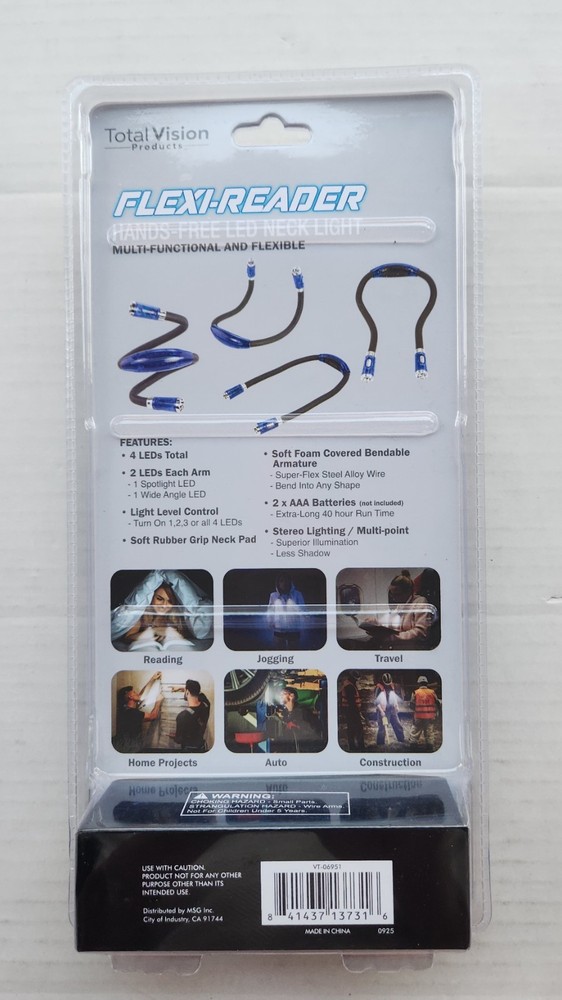Total Vision Products Hands-Free LED Neck Light - Flexi-Reader -Multi-Functional