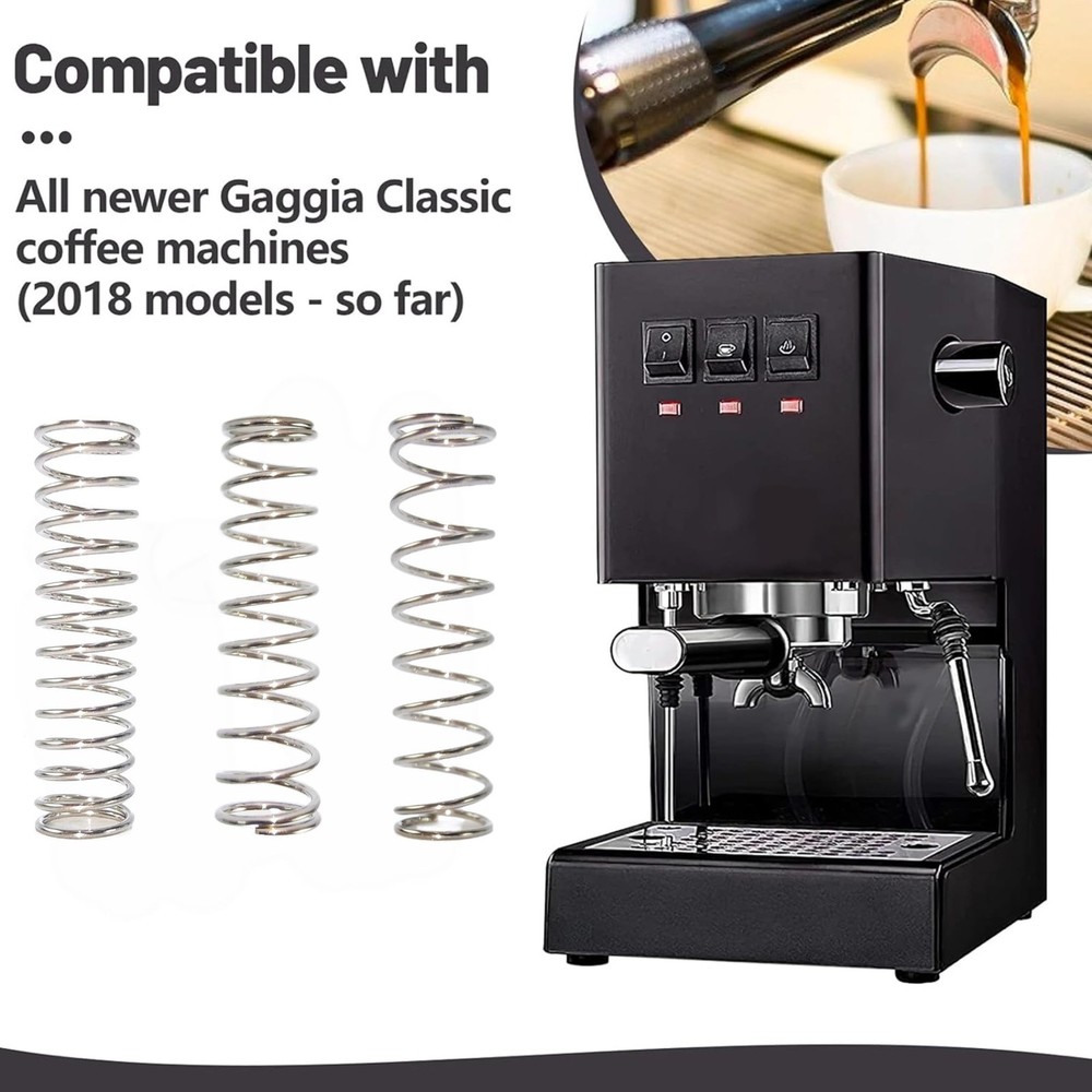 9 Bar 8 6.5 OPV Spring Modification for Gaggia Classic small, Silver