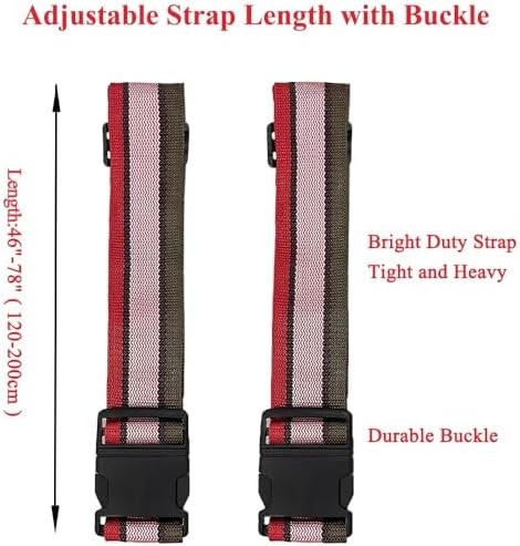 Adjustable Luggage Straps Bright Colors