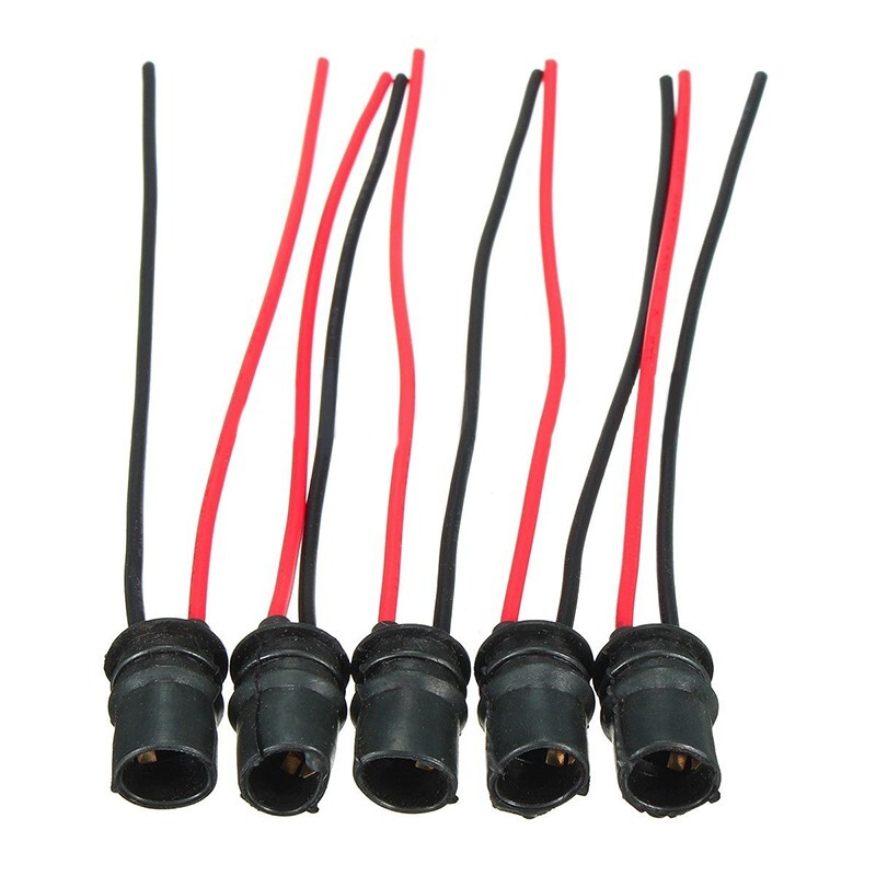 F-Type Rubber Car Auto Light Bulb Round Socket Lamp Holder Base Connector