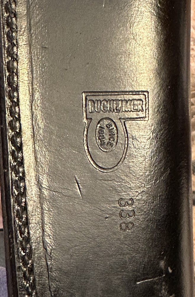 Bucheimer 338 Black Leather Ammo Holder Holds 12