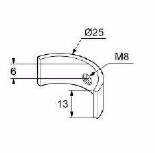 M8 8mm Replacement Threaded Half Moon Mini Luna Washers Nuts For Bunk Beds Cots