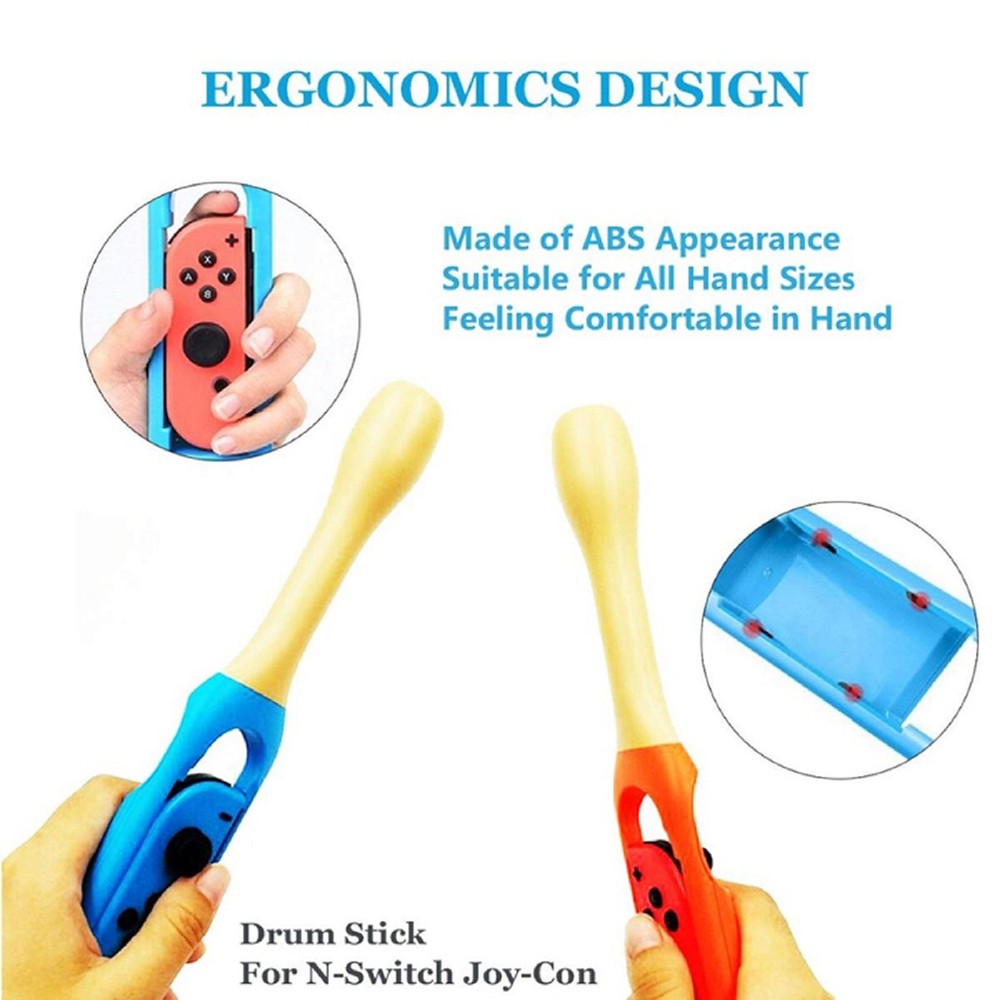 ABS Plastic Drumsticks Adapter For Nintend Switch Controller Grip