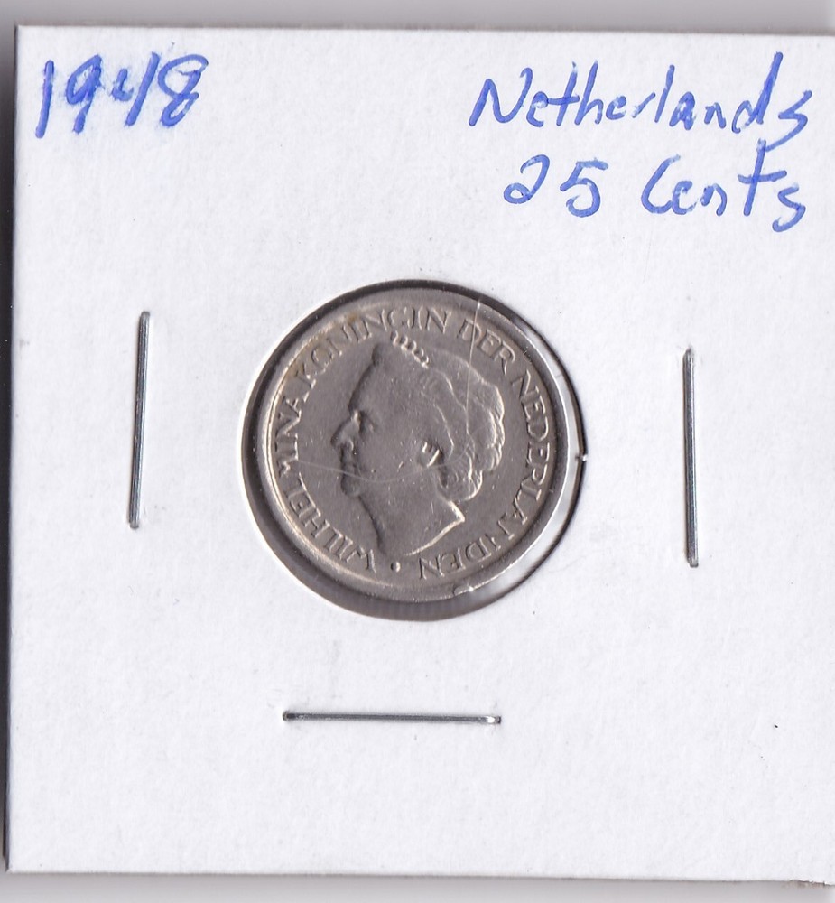 1948 Netherlands 25 Cent