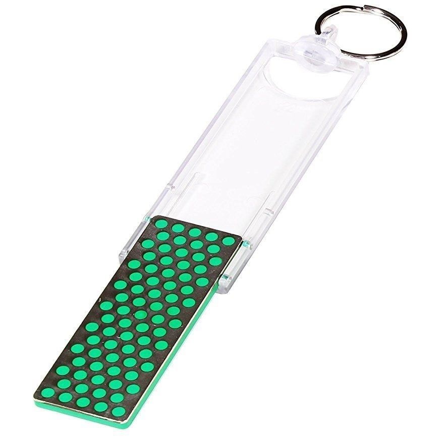 DMT Mini-Sharp Keychain Sized Diamond Knife Sharpener w/Extra Fine Grit 5 ⅝ Open