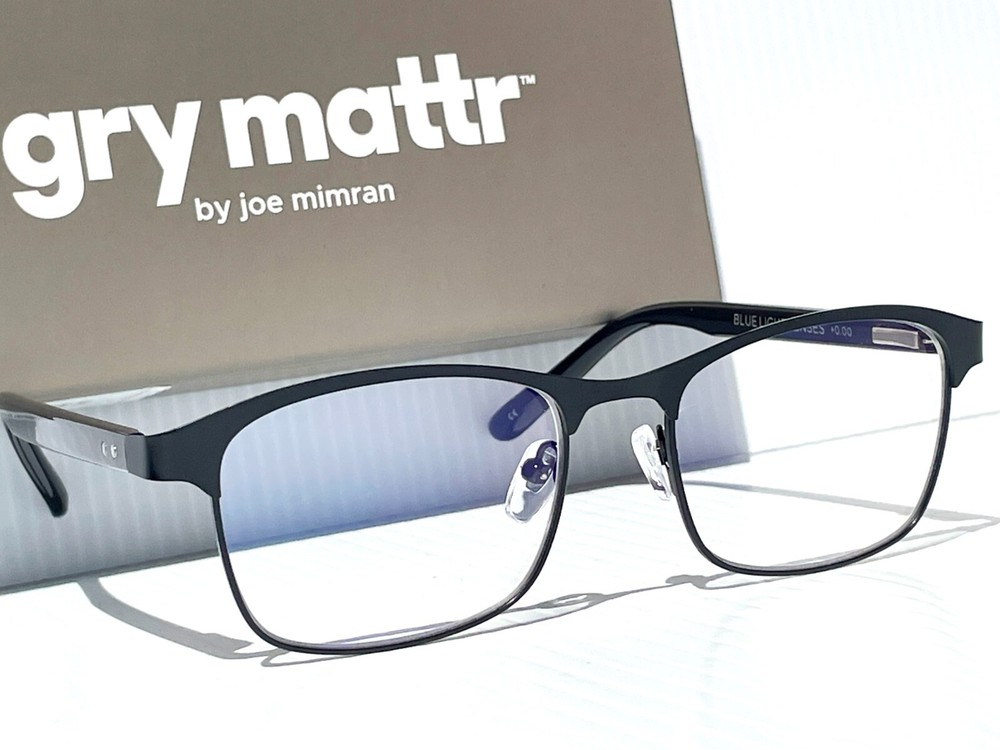 Gry Mattr DESIGNER READERS Mat Black Frame PUNCTUAL Blue Light Blocking Eyewear