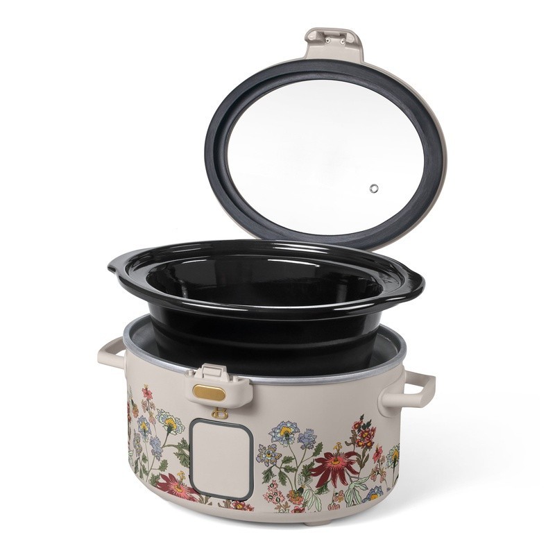 4qt Slow Cooker W/ Locking Lid Dishwasher Safe Digital Display Timer Settings US