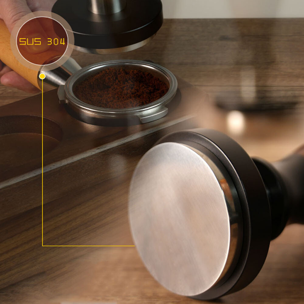 Coffee Press Double Spring Solid Wood Elastic Powder Hammer Elastic Coffee Press
