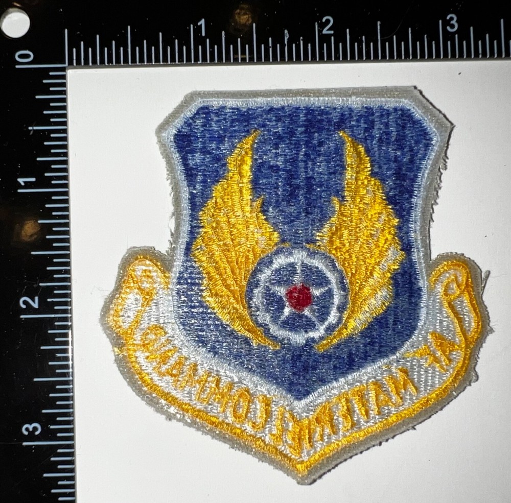 USAF US Air Force Material Command YELLOW LETTERS Patch