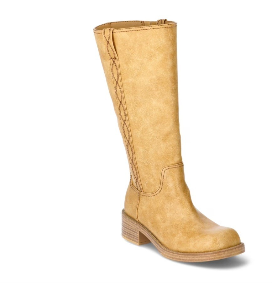Tall Tan Chunky Riding Boots- Size 9 Nwt