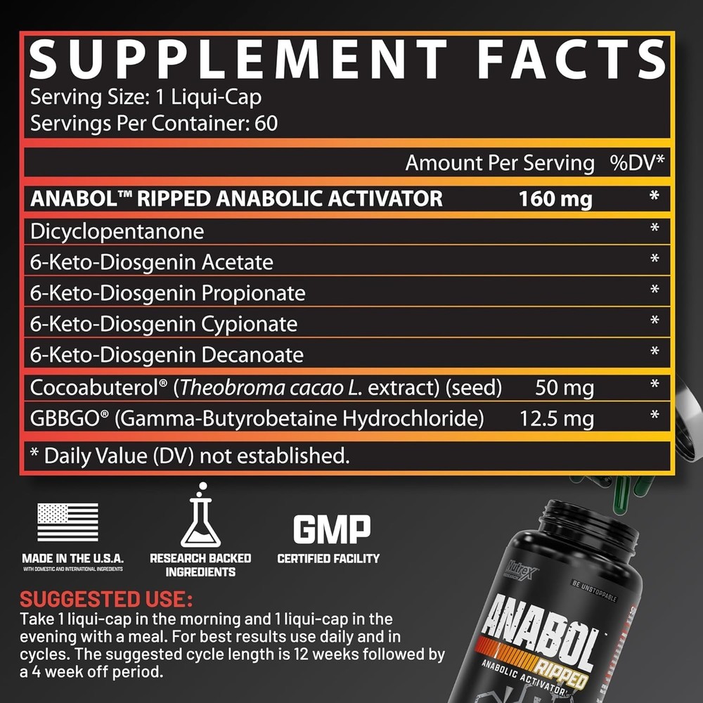 Nutrex - Anabol Ripped 60 Capsules