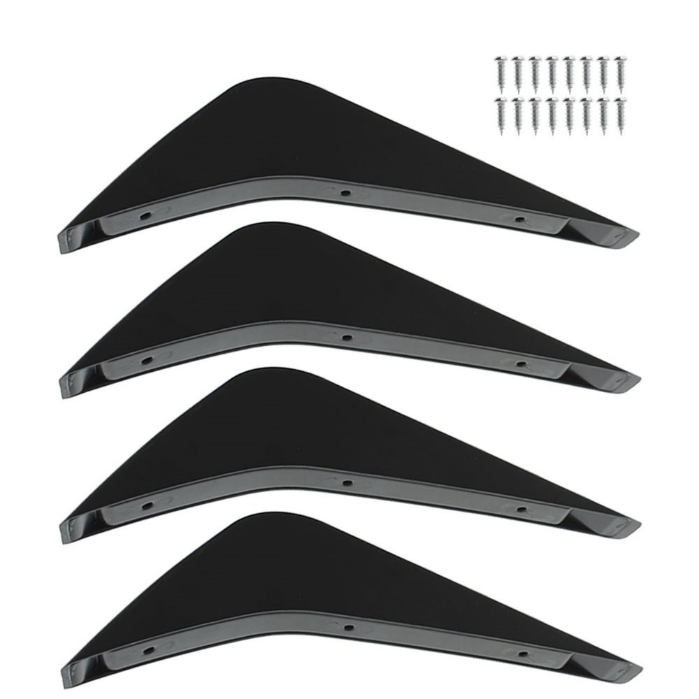 Black Rear Bumper Air Diffuser Fin Kit for Corvette C7 2014-2019