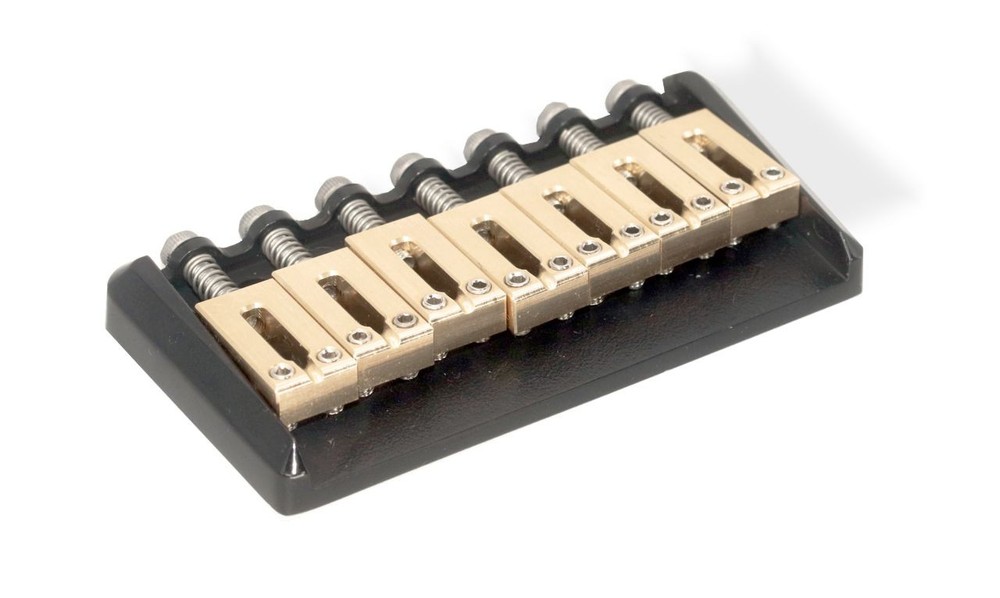 Bridge Hardtail 7 String Modern String thru body Black Brass Saddle 63mm 122742B