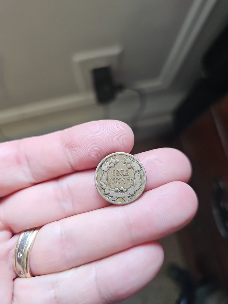 1857 Flying Eagle Cent - Rich Front & Back, Vf Details