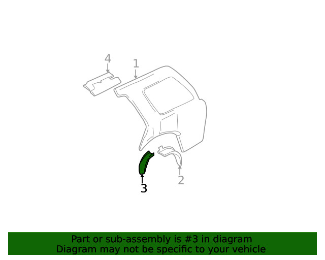 Genuine GM Outer Wheelhouse Front Extension 88937098