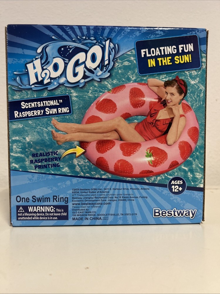 Raspberry Swim Ring By H2O GO