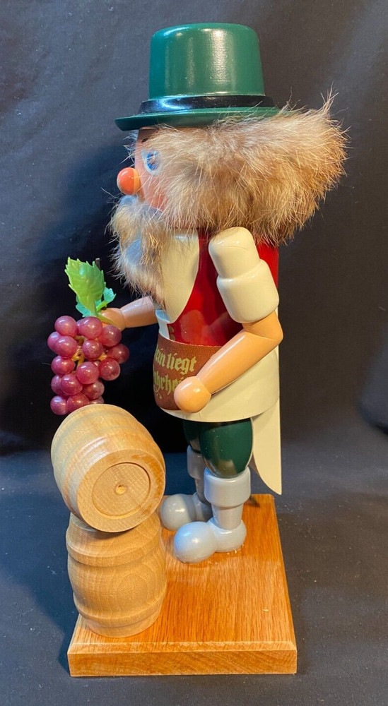 Erzgebirge Germany Nutcracker Wine and Grapes