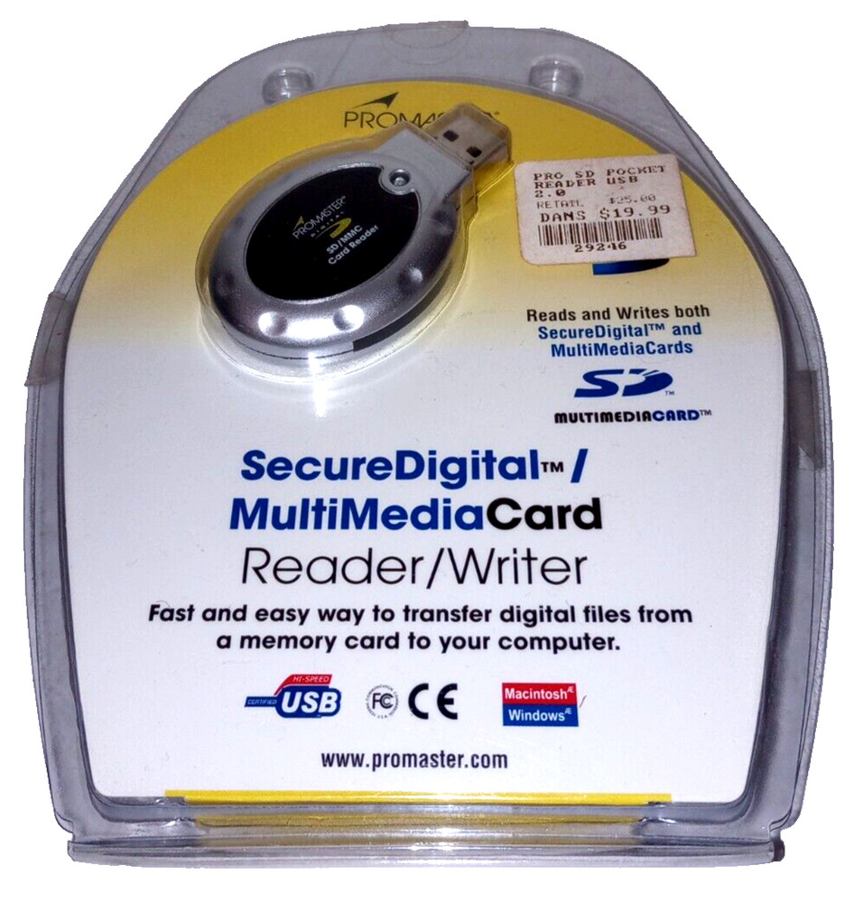 ProMaster Secure Digital Multi Media Card Reader/Writer - Code 8850 - New