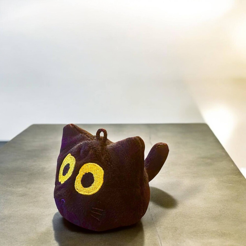 Cat toy - Stress Relief - Keychain - Backpack accessory - Plush Black Cat gift