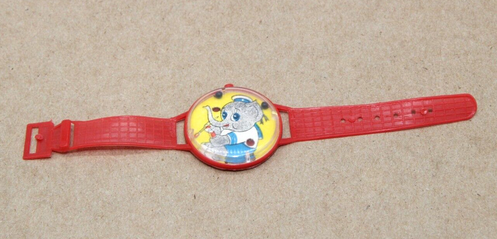 Vintage Dexterity Game Elephant Plastic Watch