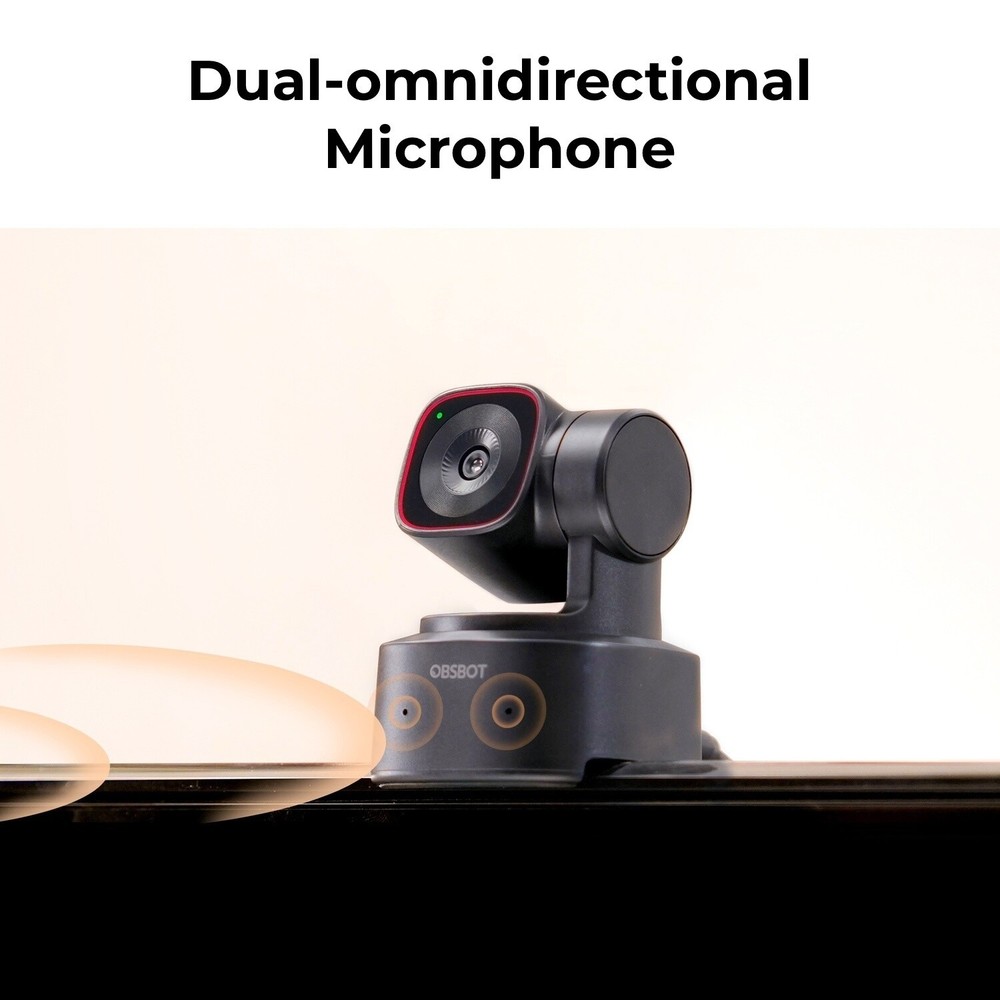 OBSBOT Tiny 2 Lite AI Powered 4K PTZ Webcam with Advanced CMOS Sensor Bundle