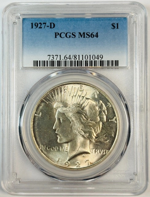 1927 D Peace Dollar PCGS MS-64