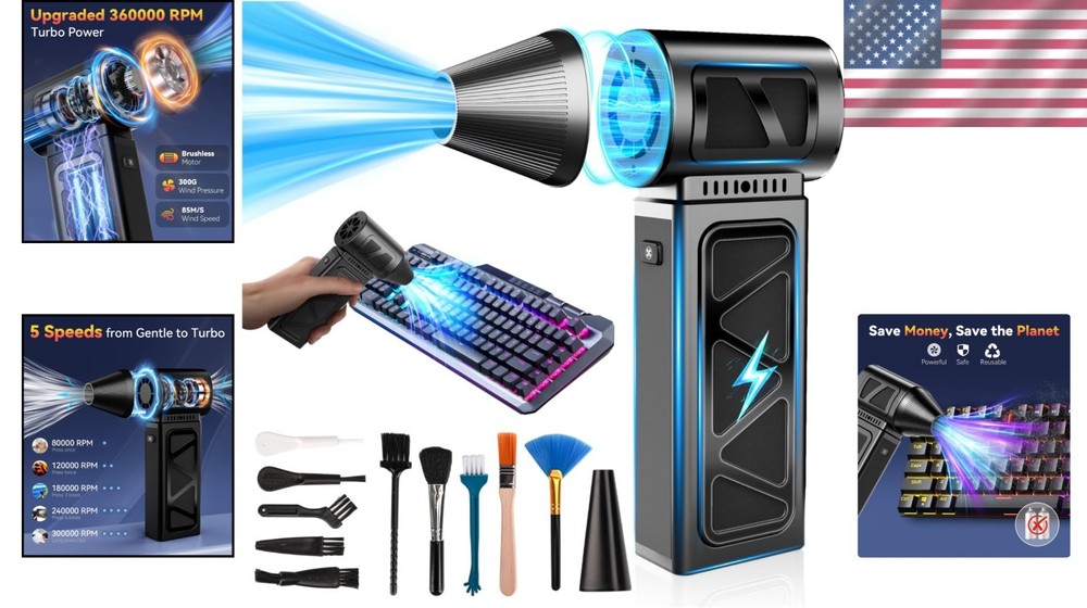 Turbo Electric Air Duster Rechargeable Battery